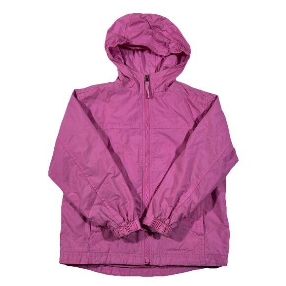 L.L. Bean Other - LL Bean Pink Full Zip Nylon Long Sleeve Windbreaker Jacket Kids/Girls Size 8